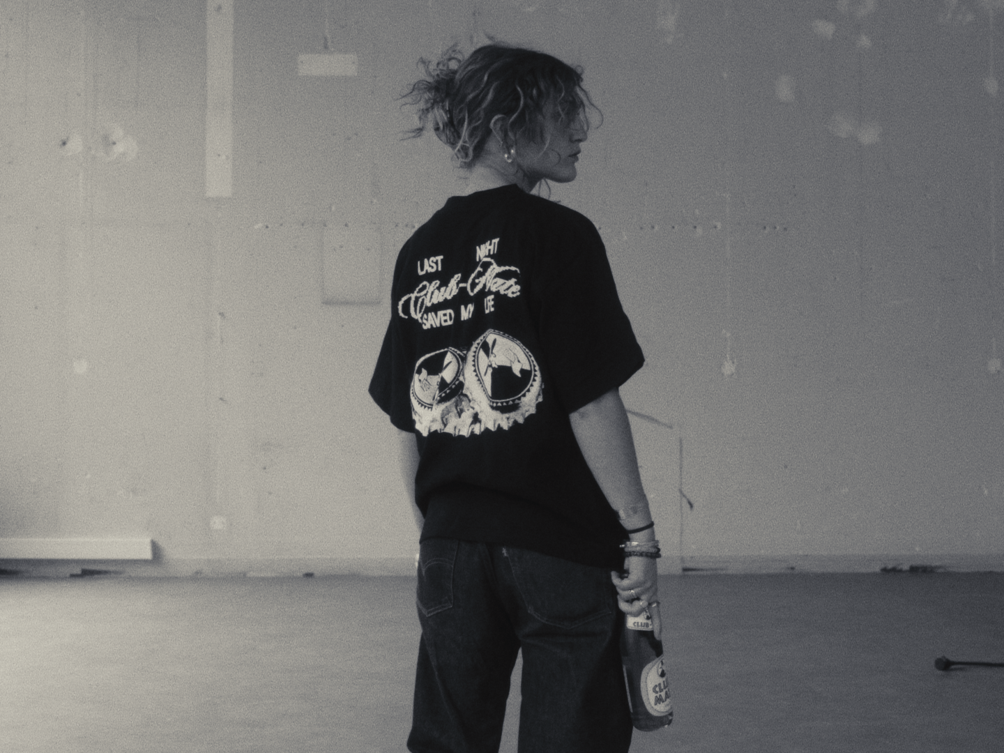 Tee-shirt - Last night Club-Mate saved my life