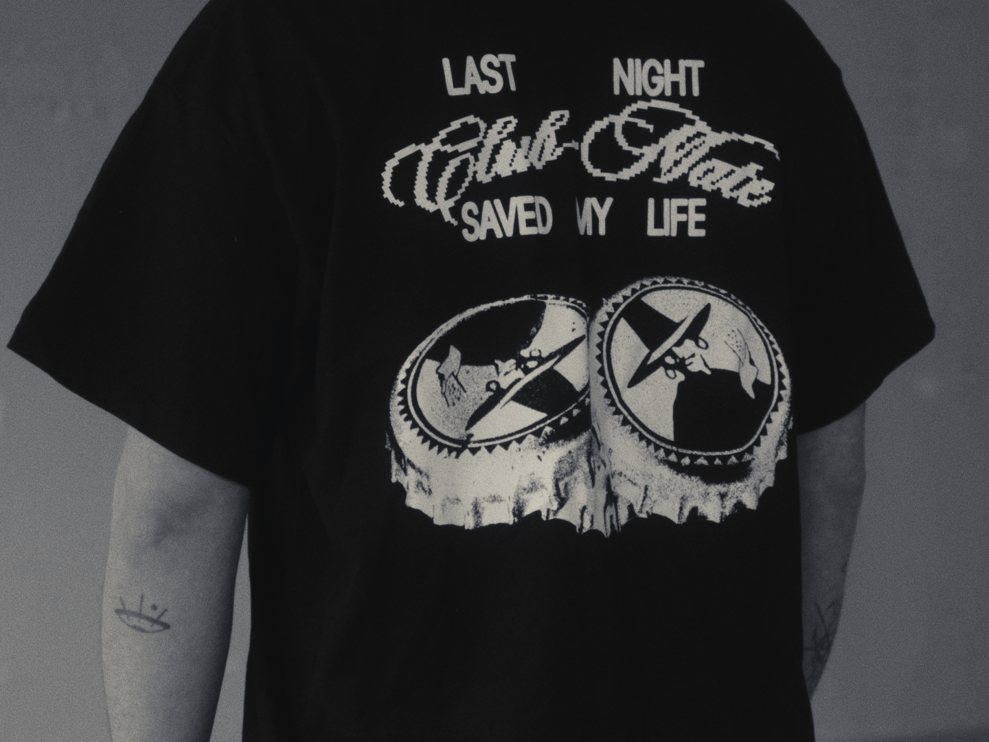 Tee-shirt - Last night Club-Mate saved my life